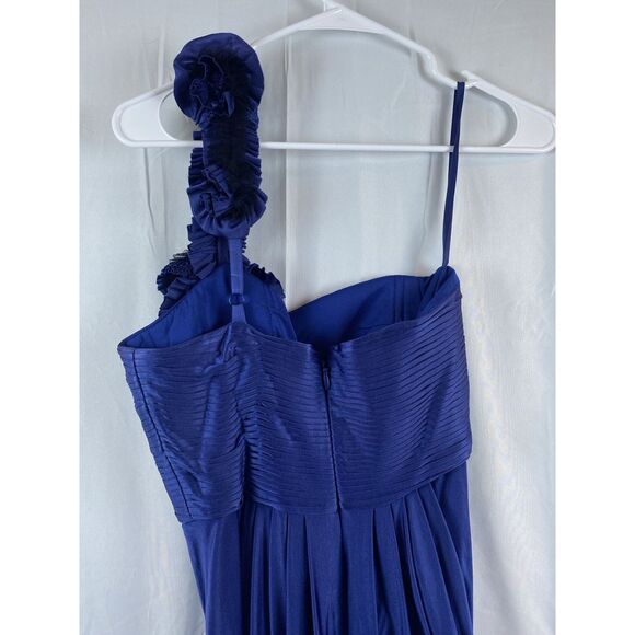 BCBG Maxazria Navy Blue One Shoulder Cocktail Dress Women's Size XS - Picture 12 of 15